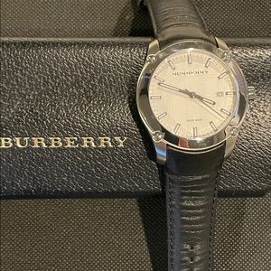 Burberry Swiss Quartz Leather Strap Watch